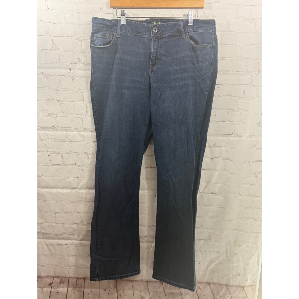 True Craft Bootcut Jeans Womens Size 16 Medium Wash High Waisted Western Denim